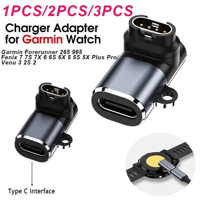 Pour Garmin Fenix 8 7 7S 7X 6S 6 Forerunner 955 965 USB-C chargeur Smartwatch adaptateur