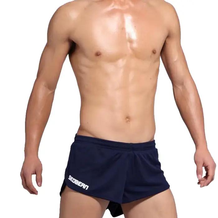 Été séchage rapide hommes Sport course Shorts mâle athlétique Jogging pantalons de survêtement respirant côté fendu