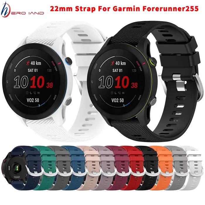 Bracelet de montre en silicone pour Garmin Forerunner 255