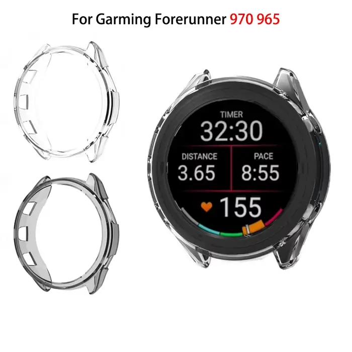 Étui de protection Transparent en TPU Ultra-fin pour Garmin Forerunner 970 965