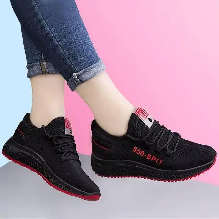 Chaussures de sport vulcanisées pour femme 2026 – Baskets respirantes en maille pour la marche et le jogging en extérieur