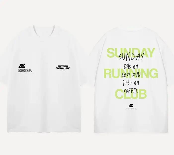 T-shirt imprimé du club de course du dimanche