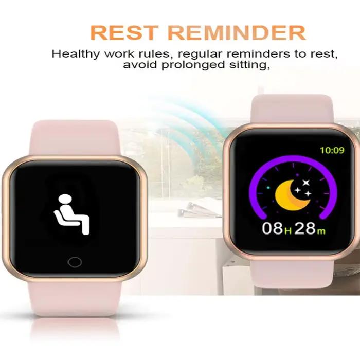 Hommes montres intelligentes écran couleur Bluetooth femme Fitness Sport Bracelet santé sommeil moniteur horloge électronique Smartwatch alarme Y68