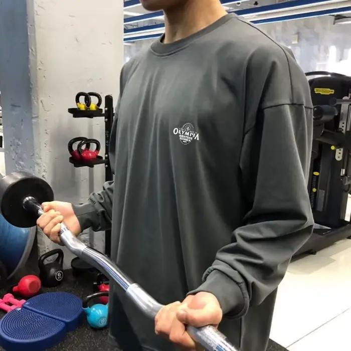 T-shirt FITNESSTELE en coton et élasthanne pour hommes, respirant, imprimé, décontracté, sport, printemps et automne, plusieurs tailles et couleurs disponibles