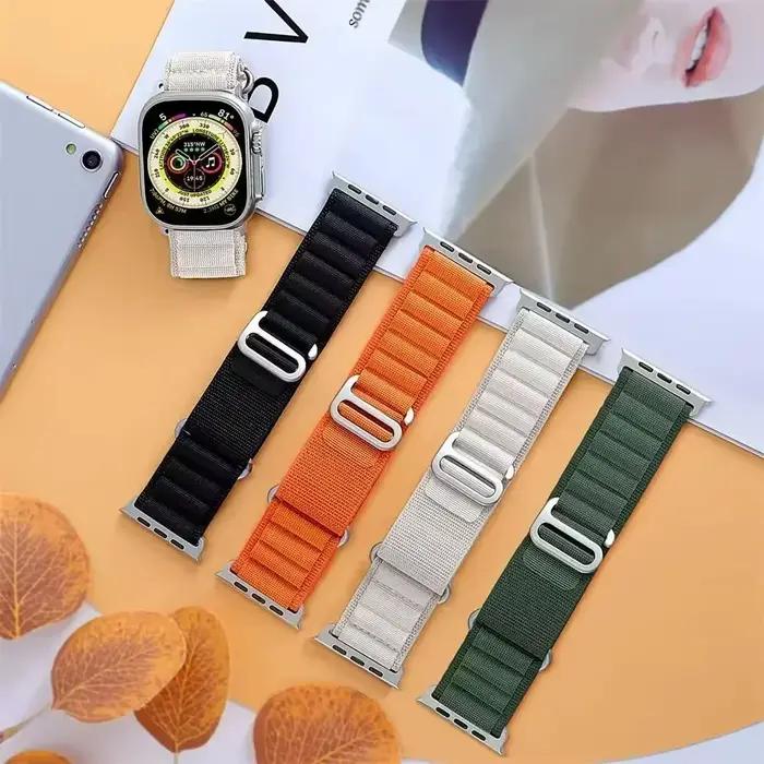 Bracelet Alpine pour Bracelet de montre Apple 44mm 40mm 49mm 45mm 41mm 38 46mm 42mm Bracelet en Nylon Iwatch Ultra 2 série 10 9 3 4 5 6 7 8 SE
