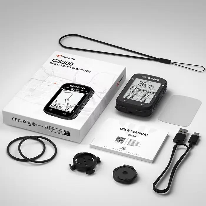 COOSPO ordinateur de vélo CS500 GPS Route Navigation odomètre de cyclisme sans fil compteur de vitesse de vélo chronomètre de Cycle ANT + Bluetooth5.0