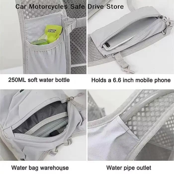 Nouveau Gilet de Course Léger Réfléchissant pour Hommes et Femmes avec Rangement pour Bouteille d'Eau et Support Téléphone