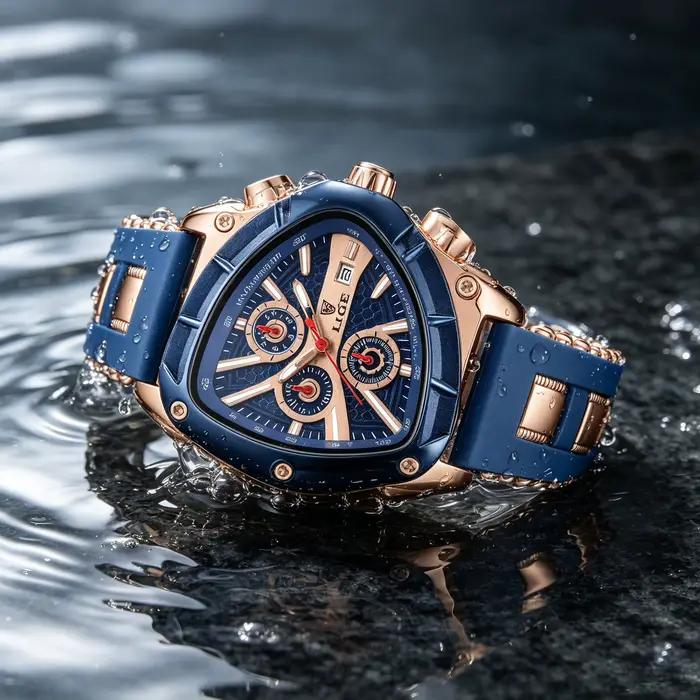 Montre-bracelet pour homme LIGE Sports Triangle