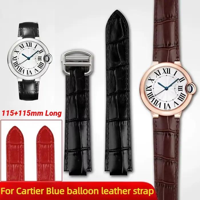 Bracelet de montre en cuir véritable pour hommes et femmes