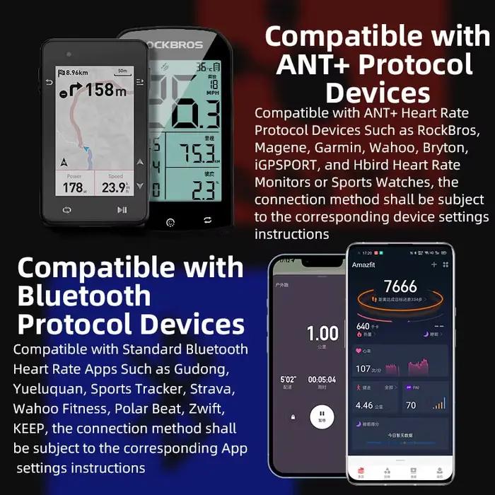 ROCKBROS sangle de fréquence cardiaque
