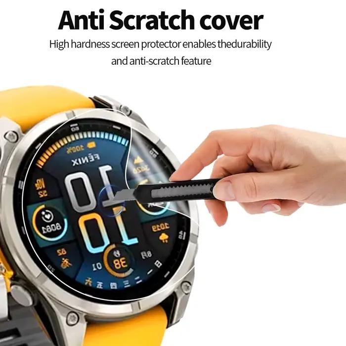 Film Hydrogel HD Transparent pour Montre Connectée Garmin Fenix 8 47mm 7X 6X 5X 7 6 5 7S 6S 5S 265 265S 255 255S 965