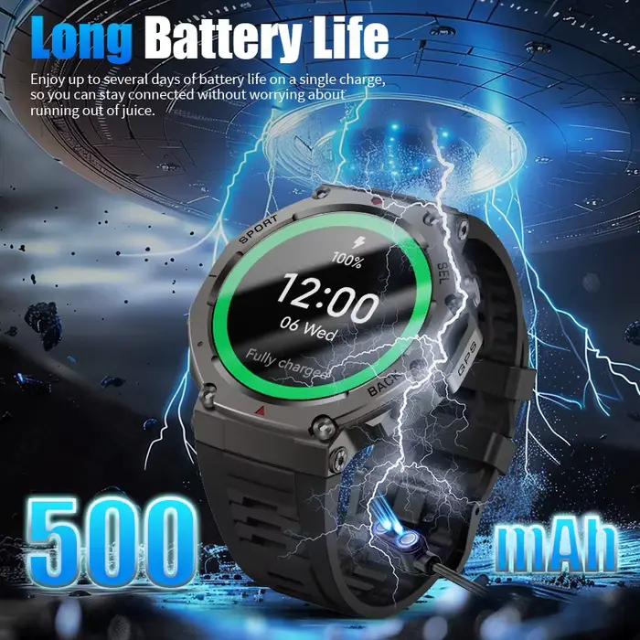 Montre connectée GPS AMOLED 5ATM étanche