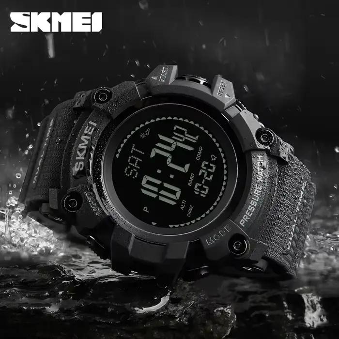 SKMEI 1358 altimètre météo Tracker étanche reloj hombre montres d'extérieur hommes pression boussole Sport