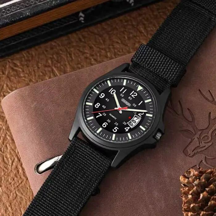 Reloj zones bre-Montre-bracelet militaire en nylon pour homme