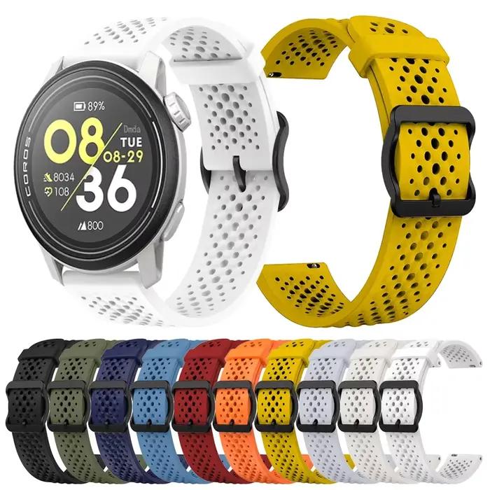 Bracelet de rechange sport pour COROS PACE 3 2, bracelet de montre pour COROS APEX 2 Pro, bracelet en silicone, bracelet Correa, 46mm, 42mm, 20mm, 22mm