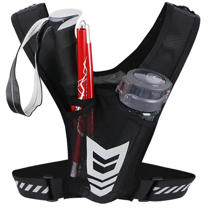 Gilet de course Ultra léger avec poche pour téléphone, porte-bouteille d'eau, sac d'hydratation respirant pour cyclisme en plein air, randonnée, sentier