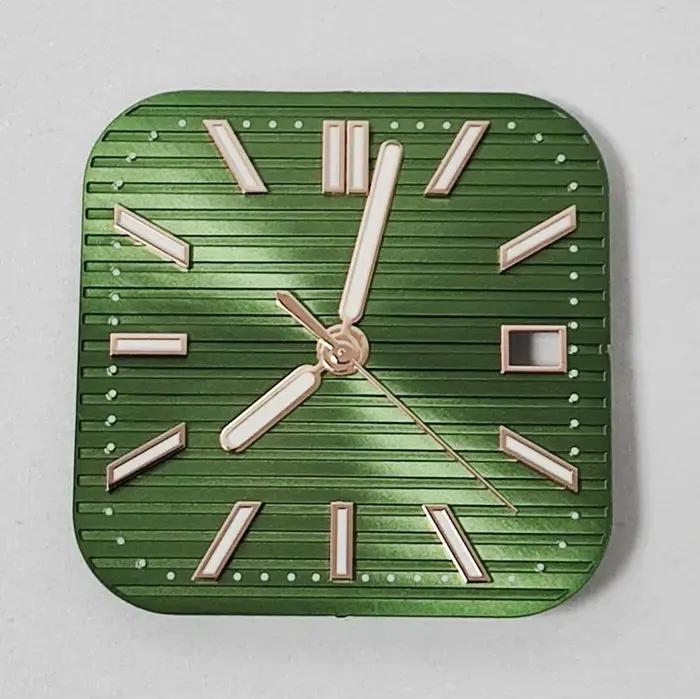 Cadran de montre carré rayé sans logo 29