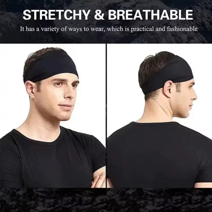 Bandeaux de sport couleur unie élastique antidérapant séchage rapide entraînement Fitness Yoga unisexe bandeau bandeau Bandana accessoires de cheveux