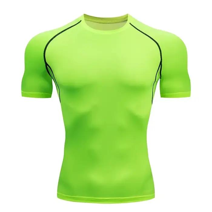 T-shirt de course à manches courtes pour hommes, sweat-shirt de sport, haut pour fitness, jogging et sport, variété de couleurs et tailles