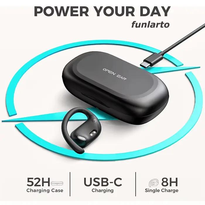 Écouteurs Bluetooth sans fil à oreille ouverte pour coureurs