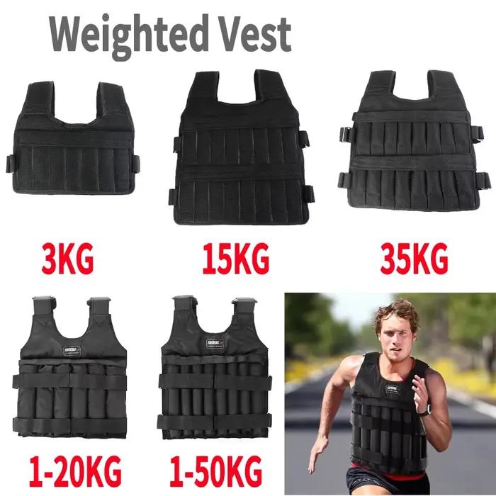 Gilet lesté réglable 3/15/35 kg pour l'entraînement
