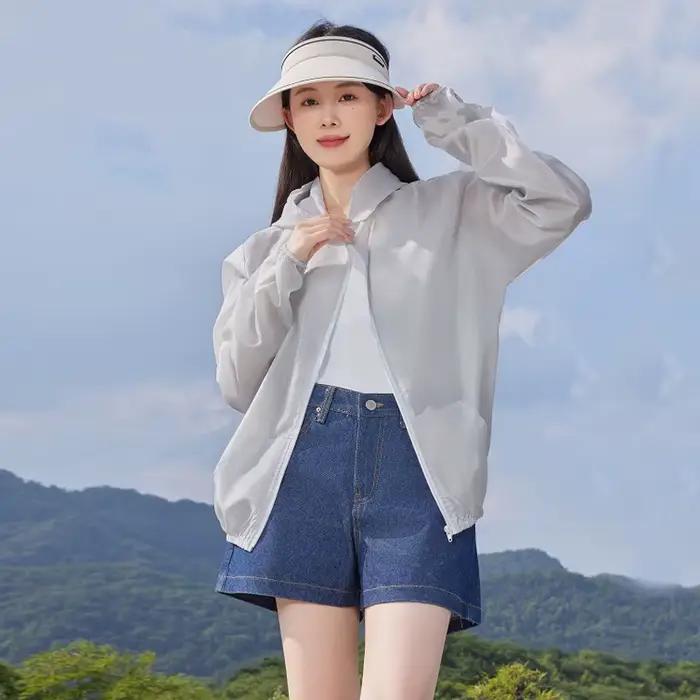 Veste d'été pour femmes, manteau de protection solaire, Anti-UV, séchage rapide, coupe-vent de sport, chemise de protection solaire pour cyclisme et course à pied