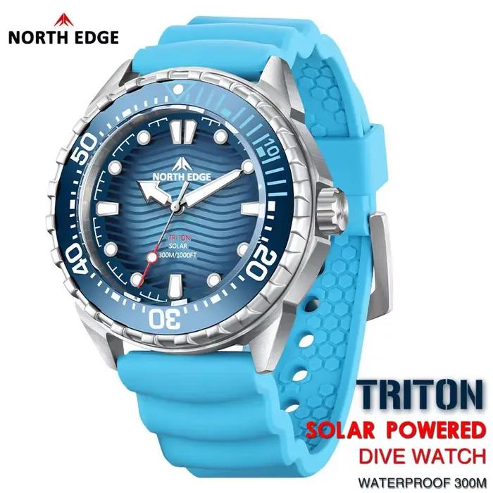 NORTH EDGE – montre de plongée à énergie solaire pour hommes