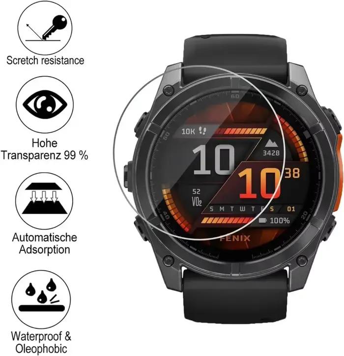 Protecteur d'écran pour Garmin Fenix8 7 6 6S 6X 5s/Vivoactive 3/Forerunner 165 945 955 965 225 255 265S, 5/1 pièces
