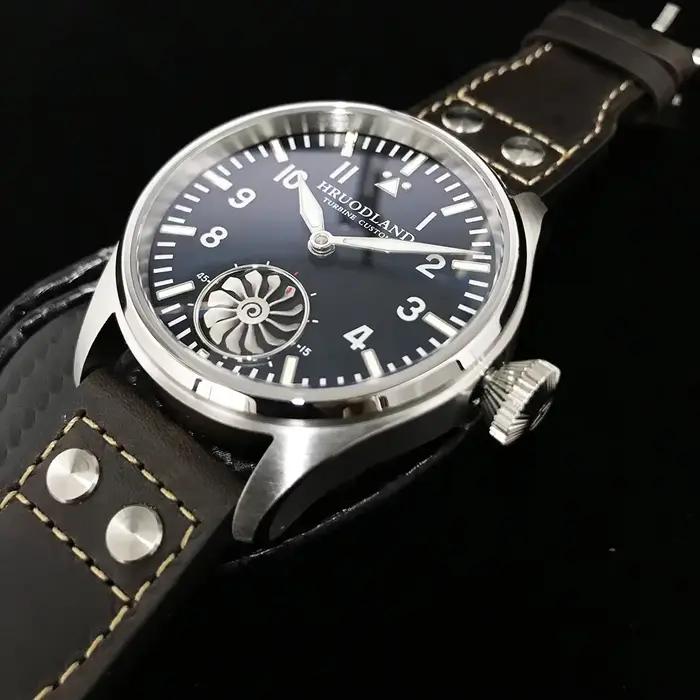 Hruodland 2025 nouvelle montre mécanique pour hommes mouette ST3620 pilote rétro 43MM Bgw-9 lumineux saphir cristal Turbine Reloj Hombre