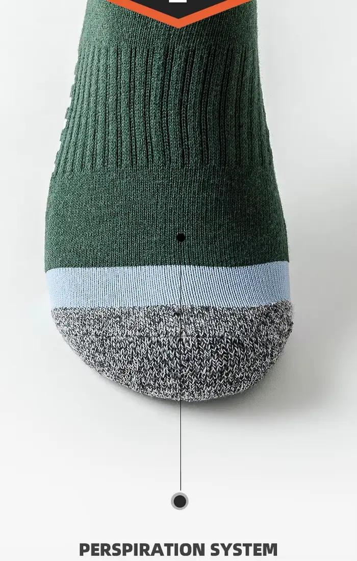 Chaussettes de sport en coton éponge absorbant les chocs pour homme