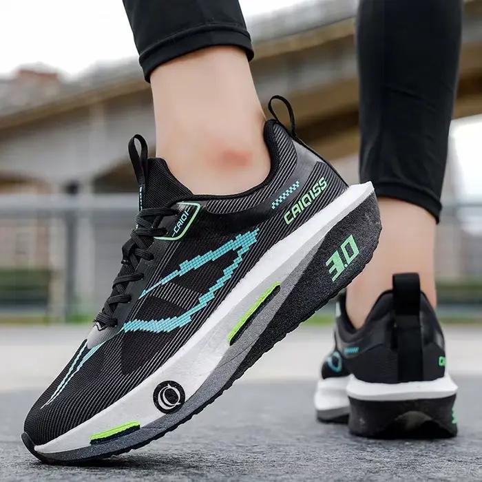 Chaussures de course avec plaque en carbone, spécialité marathon, respirantes, légères, confortables, antidérapantes, pour hommes et femmes, baskets Chunta
