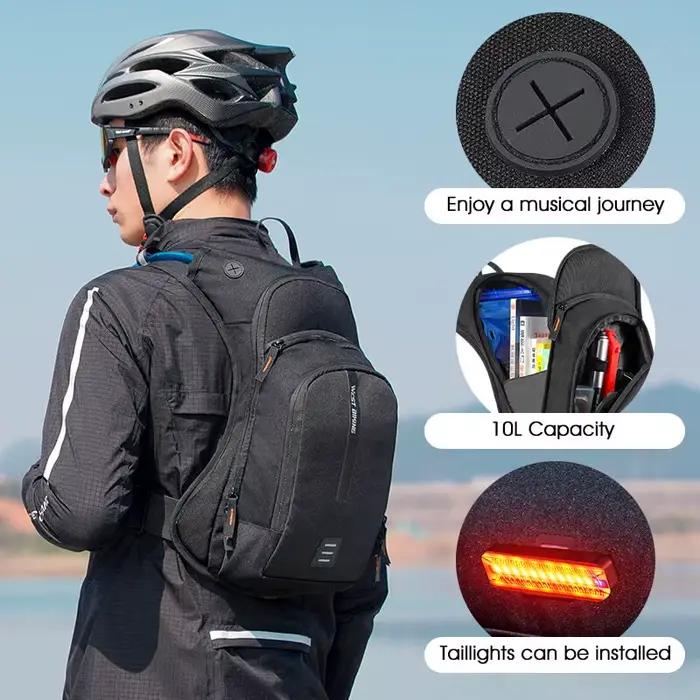 WEST BIKING 10L sac à dos de cyclisme ultraléger sangle ergonomique sac de vélo de route vtt avec sac à eau sac