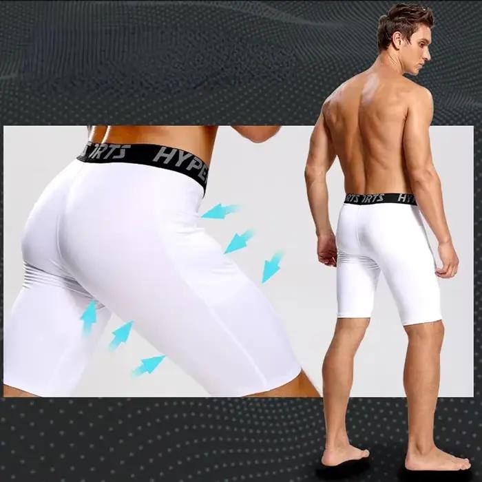 Short de course homme en polyester compressé pour entraînement sportif et récupération rapide occasions de course à pied et fitness