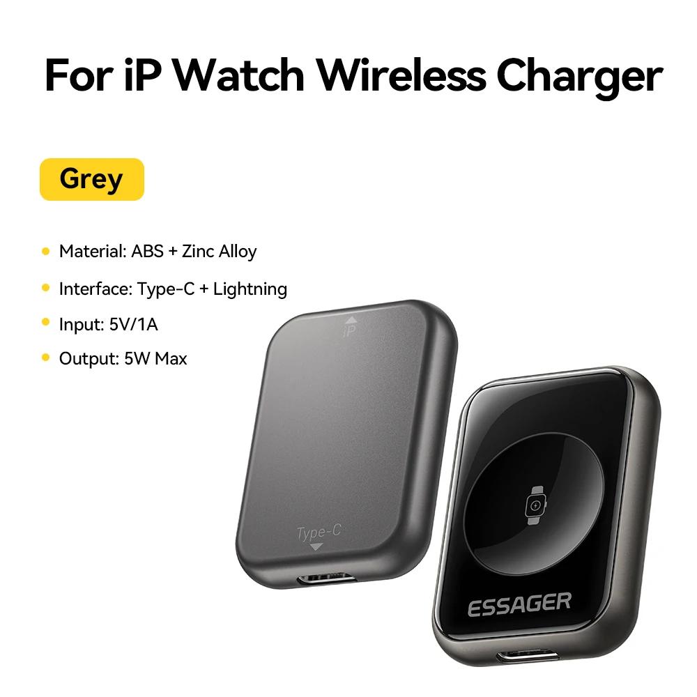 Chargeur de montre sans fil magnétique Essager pour iWatch séries S2-S11, séries SE, séries Ultra, 5