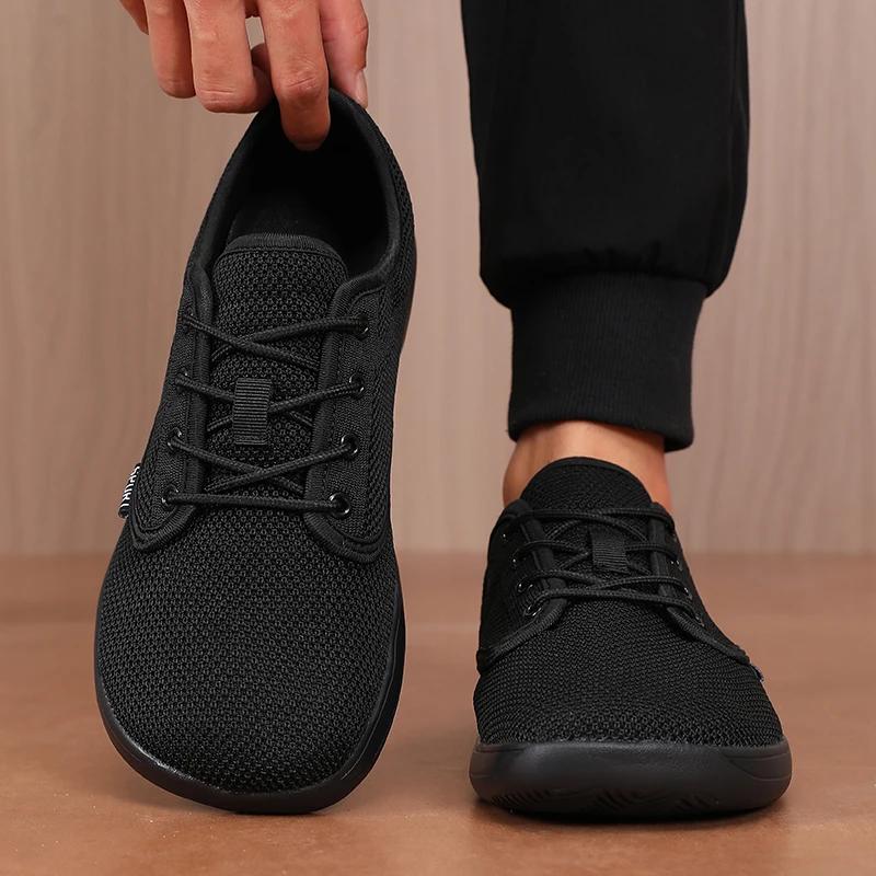 Chaussures pieds nus pour hommes, chaussures de course décontractées, de sport, respirantes, à un pi