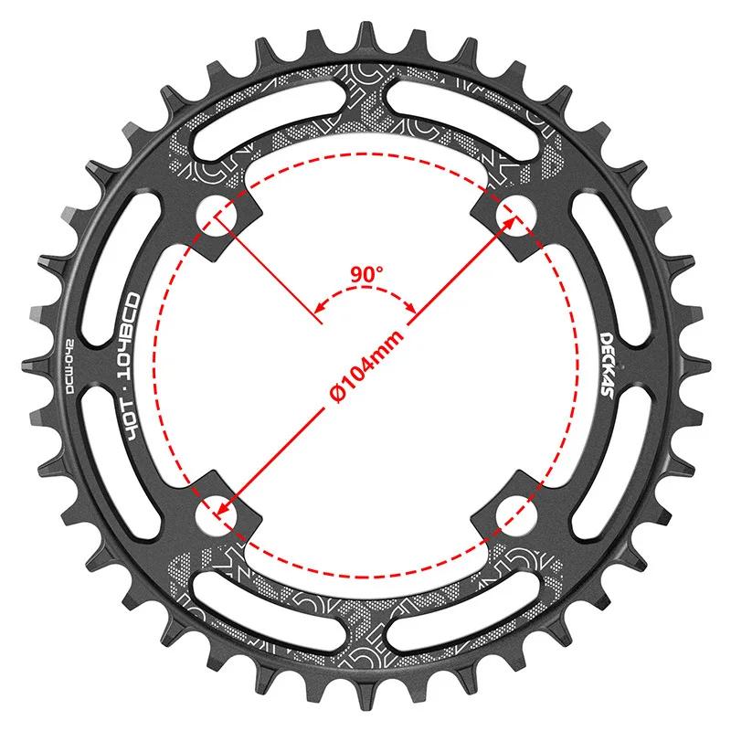 Deckas 104BCD plateau ovale/rond large étroit roue à chaîne vtt VTT vélo 32T-52T pédalier dent plaqu
