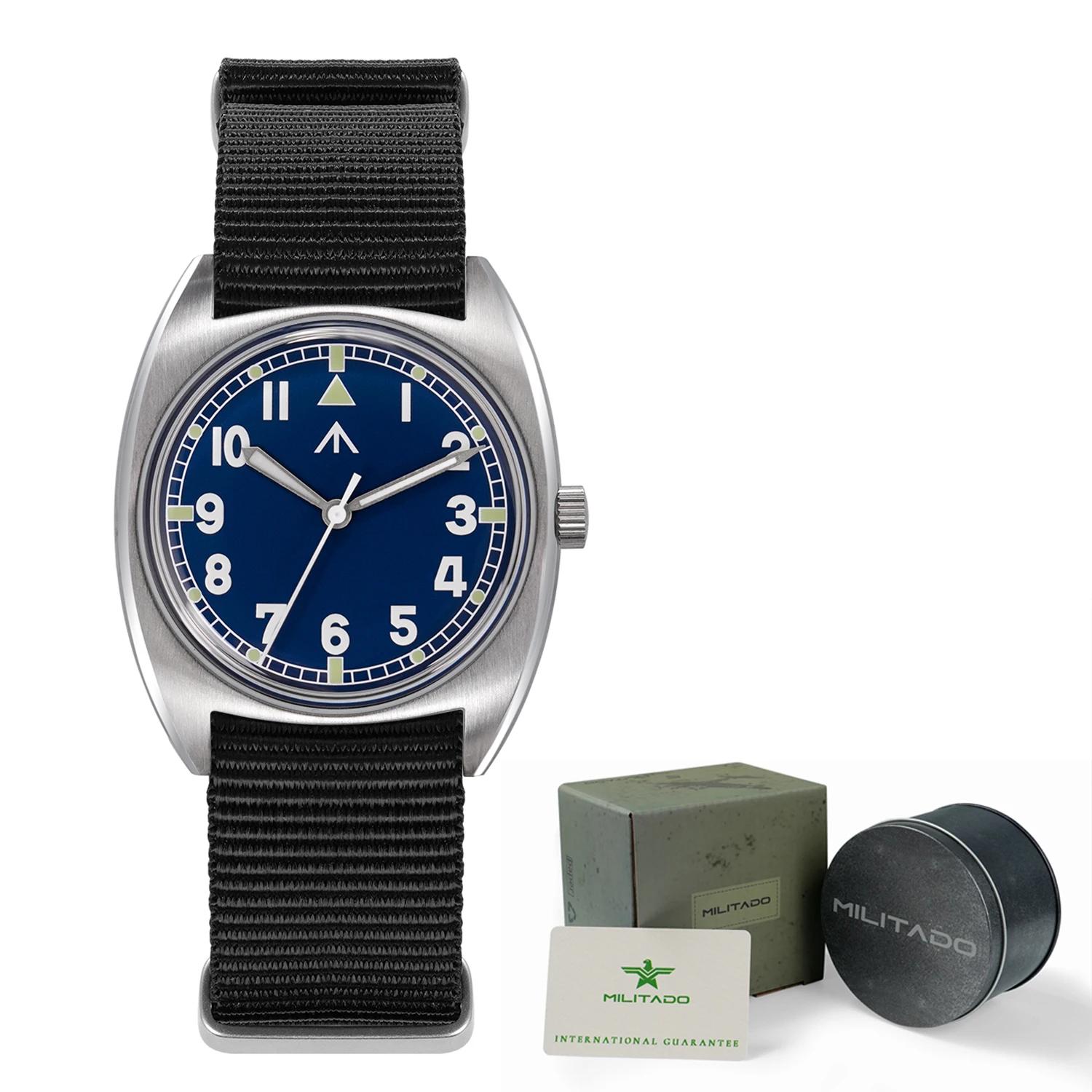 Militado ML17 hommes montres militaires mis5 Super 2035/GL12 mouvement à Quartz montre Luminova 100m