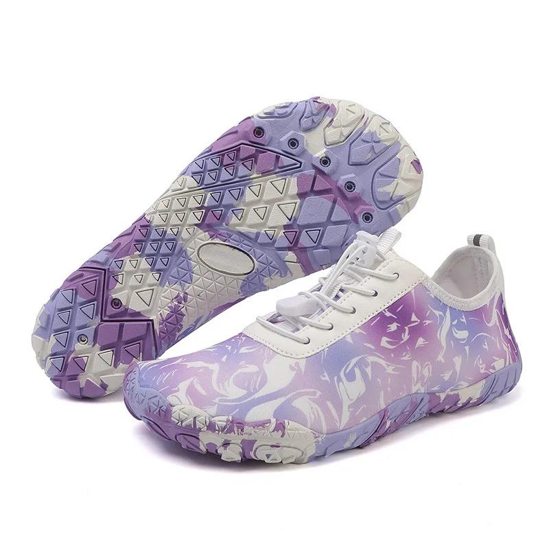 Chaussures aquatiques pieds nus pour femmes, à bout large et séchage rapide, antidérapantes pour la randonnée, la natation, la plage et les activités sportives