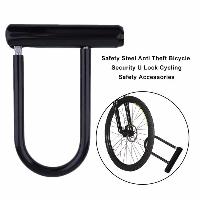 Vélo U serrure portable vtt route vélo roue serrure avec clé antivol sécurité moto Scooter cyclisme