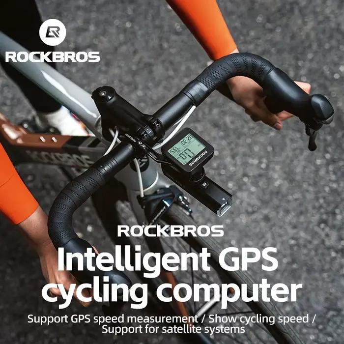 ROCKBROS-Ordinateur de vélo GPS, compteur de vitesse, vélo de route, VTT, IPX6, étanche, sans fil, c