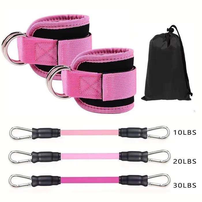Ensemble de bandes de résistance pour la course et l'étirement avec attache de cheville pour l'entra