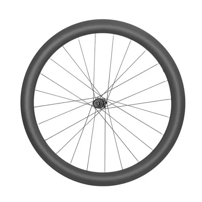 Roue d'essieu traversant de vélo de route en Fiber de carbone, 100x12mm, 142x12mm, frein à disque à