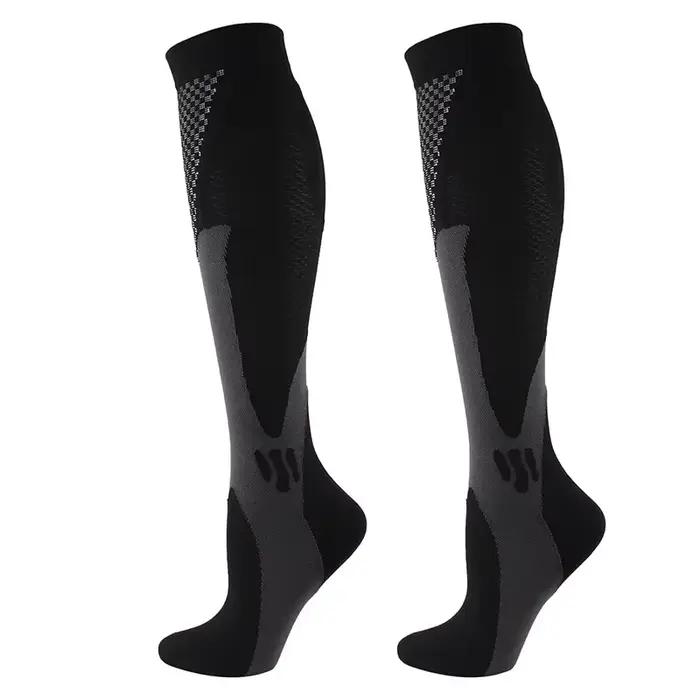 Chaussettes de compression élastiques pour hommes et femmes, chaussettes de sport, anti-fatigue, ada