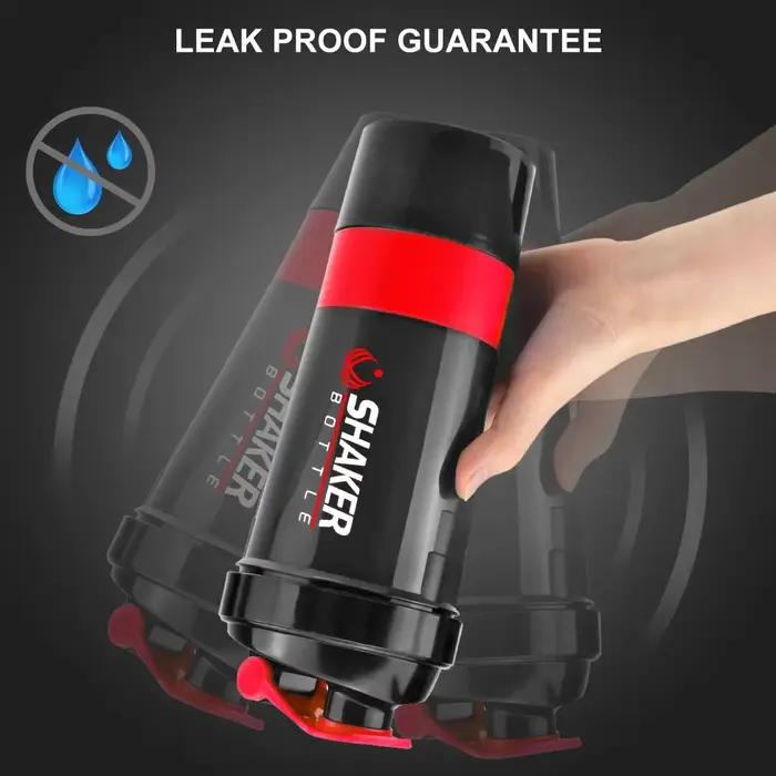 Bouteille de protéines en couches de 500ml, Shaker de poudre avec récipient de stockage de poudre, g