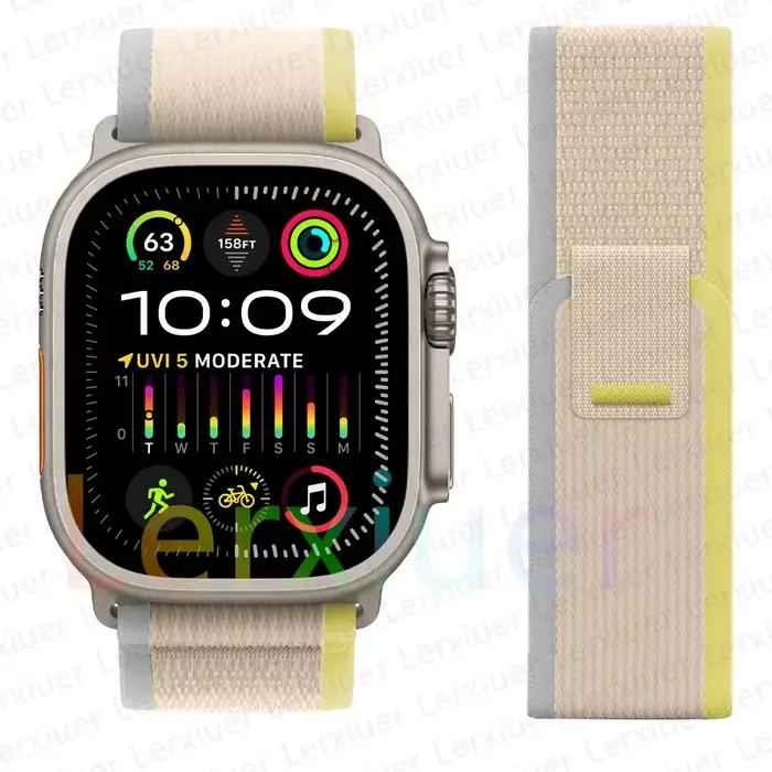Boucle de sentier pour apple watch ultra 2 bandes 49mm 44mm 40mm 45mm 41mm 42mm 38 bracelet correa i