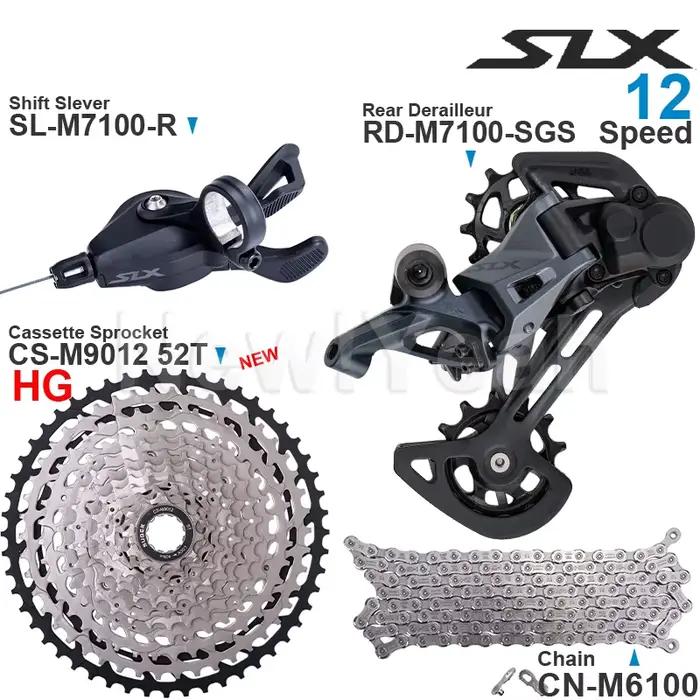 SHIMANO SLX M7100 1x12 groupe de vitesses avec levier de vitesse dérailleur arrière CN-M6100 chaîne