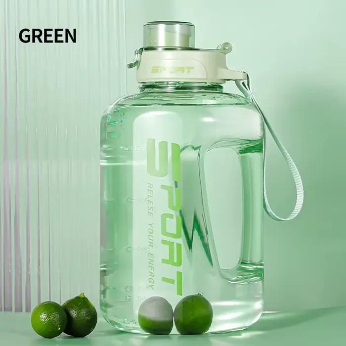 Bouteille d'eau de grande capacité de 2 litres avec couvercle en paille, bouilloire d'eau de sport p