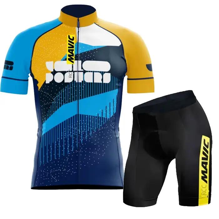 RCC MAVIC-Ensemble de maillot de cyclisme respirant à manches courtes, short à bretelles, vêtements