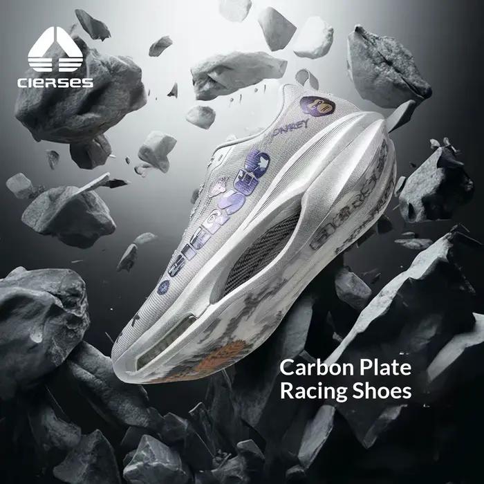 Chaussures de course à coussin d'air CIERSES avec plaque en carbone pour une forte absorption des chocs et une stabilité