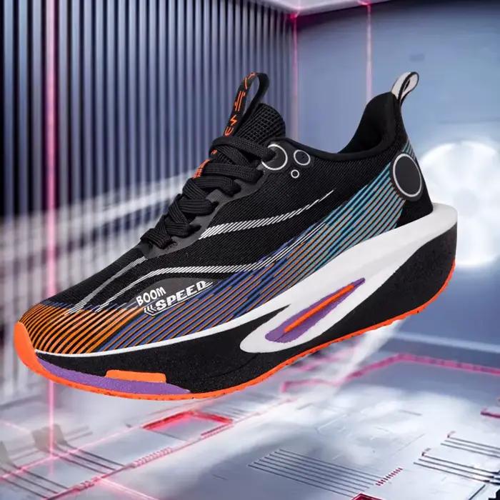 Chaussures de course pour hommes plaque de carbone chaussures de course professionnelles respirant antidérapant amorti femmes chaussures de sport de course décontractées